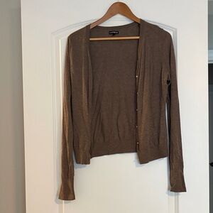 Express Light Chocolate Brown Cashmere Blend Women's Cardigan Medium M